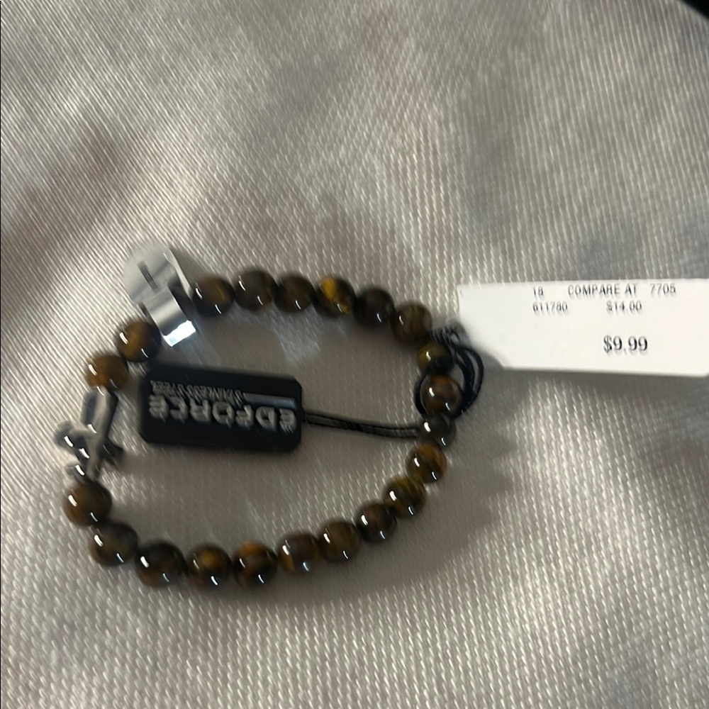 edge Brown Beaded Bracelet